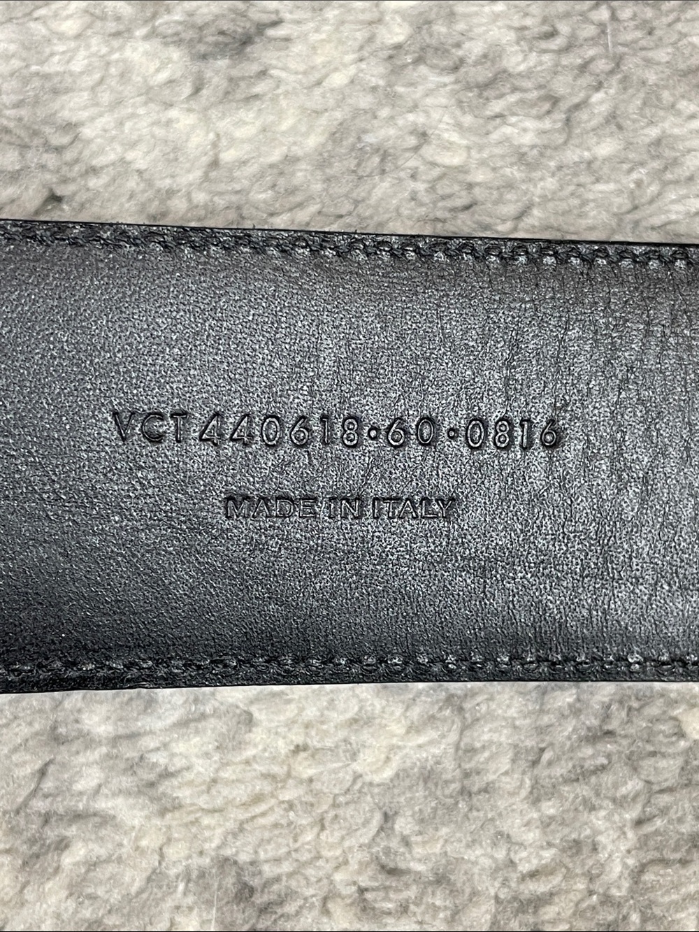 YSL Saint Laurent Monogram Serpent Buckle Belt Burgundy Suede Sz 60 - Picture 6 of 14